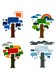 创意智慧树科技树PNG素材