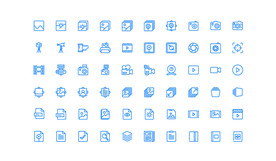 60个图片影音UI图标