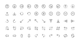 50个黑白控制导航UI图标