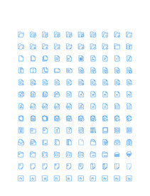 130个文档文件夹UI图标