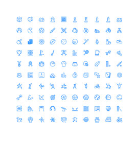 100个游戏休闲运动UI图标