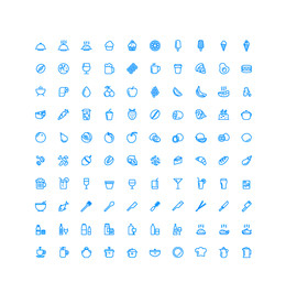 100个食物饮料UI图标