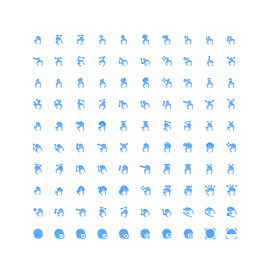 100个手势UI图标