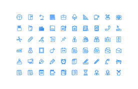 60个办公UI图标
