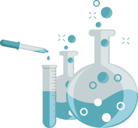 试管圆底烧瓶化学实验器材PNG