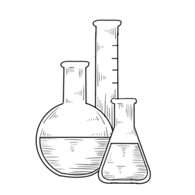 平底烧瓶锥形瓶实验器材PNG