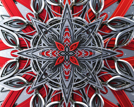 C4D 模型几何曼陀罗花