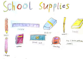 手抄报 学校用品