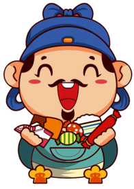 新年财神拜年PNG素材