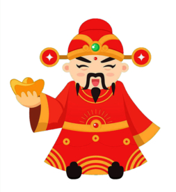 新年财神拜年PNG素材