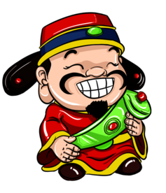 新年财神拜年PNG素材