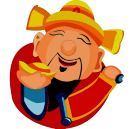 新年财神拜年PNG素材