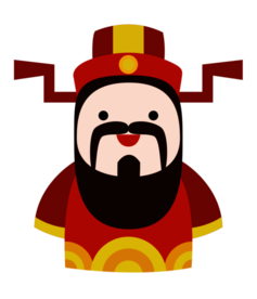 新年财神拜年PNG素材