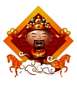 新年财神拜年PNG素材