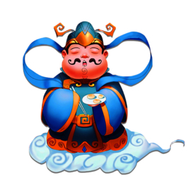 新年财神拜年PNG素材