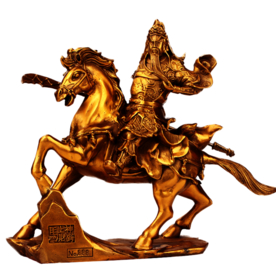 关公新年财神拜年PNG素材