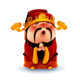 新年财神拜年PNG素材