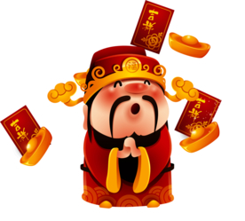 新年财神拜年PNG素材