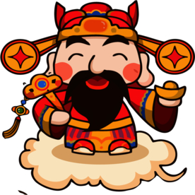 新年财神拜年PNG素材