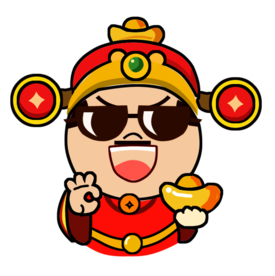 新年财神拜年PNG素材