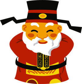 新年财神拜年PNG素材