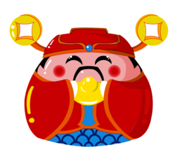 新年财神拜年PNG素材