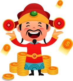 新年财神拜年PNG素材