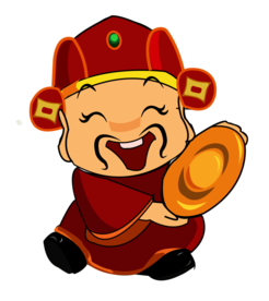 新年财神拜年PNG素材