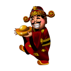新年财神拜年PNG素材