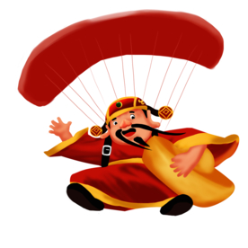 新年财神拜年PNG素材