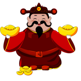 新年财神拜年PNG素材