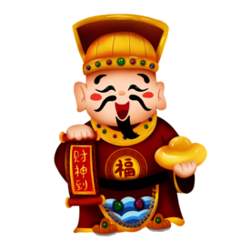 新年财神拜年PNG素材