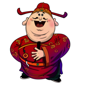 新年财神拜年PNG素材