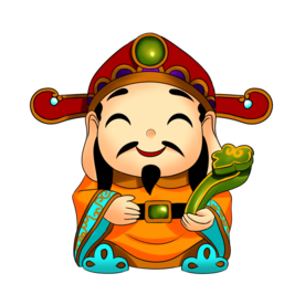 新年财神拜年PNG素材