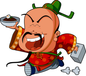 新年财神拜年PNG素材