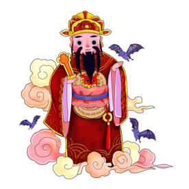 新年财神拜年PNG素材