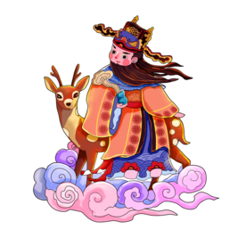 新年财神拜年PNG素材