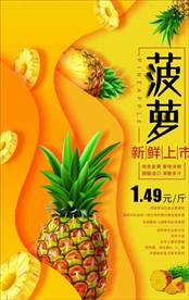 菠萝海报图片