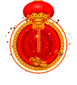 新年灯笼背景元素PNG素材