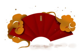 新年海报扇形元素PNG素材