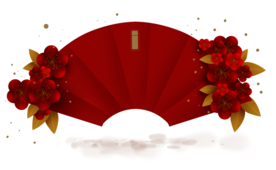 新年海报扇形元素PNG素材