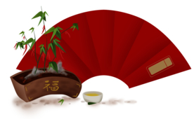 新年海报扇形元素PNG素材