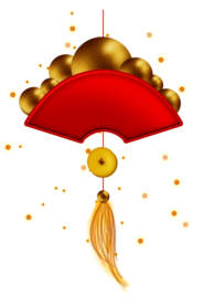 新年海报扇形元素PNG素材