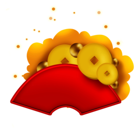 新年海报扇形元素PNG素材