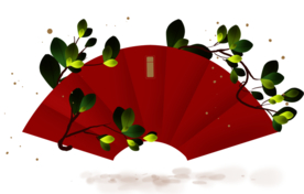 新年海报扇形元素PNG素材