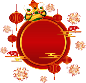 新年海报背景元素PNG素材