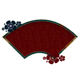 新年扇子扇形元素PNG素材