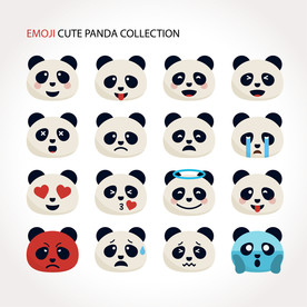 卡通动物 熊猫
