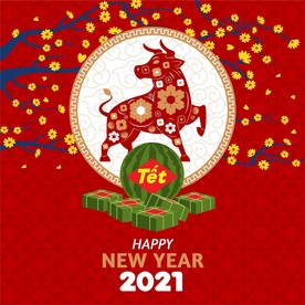 牛 新年展板背景