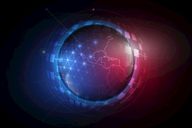 概念地球全球化球形EPS